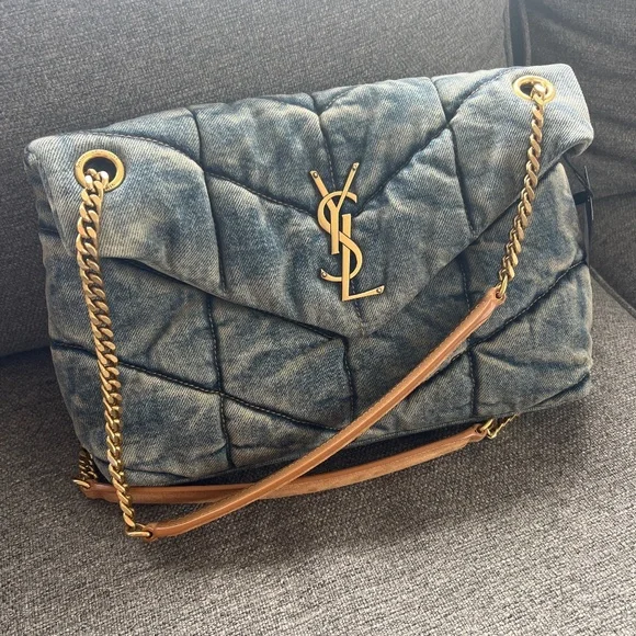 Yves Saint Laurent | Bags | Ysl Bag Mng Puffer S Denim Nikkosu